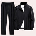 Mens Polyester Tracksuit with Full Zip Jacket and Stand Up Collar