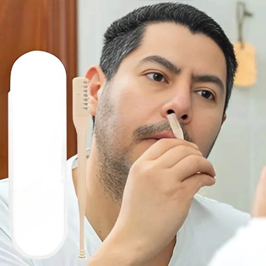 Nose Hair Trimmer with 360-Degree Rotating Head and Handheld  Grip