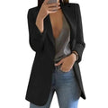 Long Wool Blazer for Women, Regular Fit