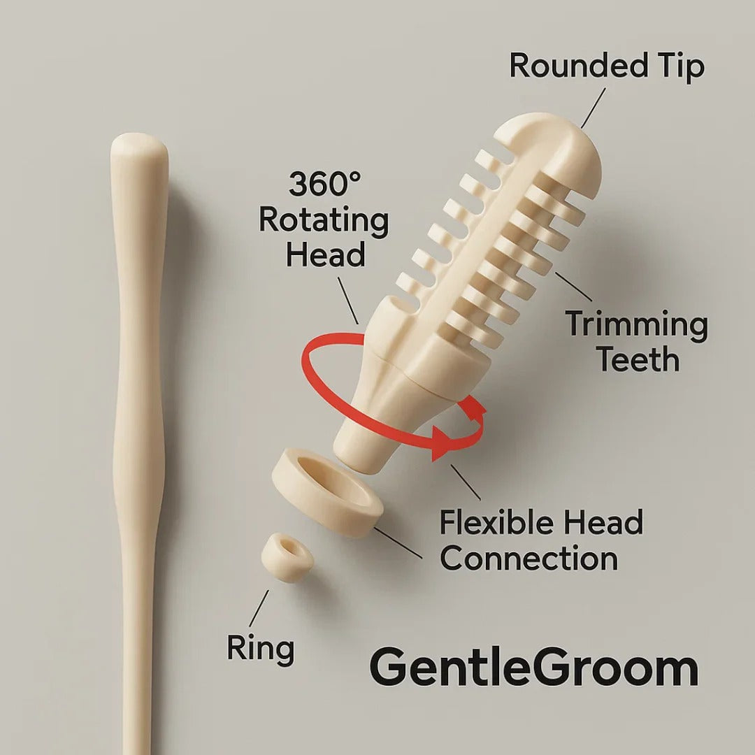 Nose Hair Trimmer with 360-Degree Rotating Head and Handheld  Grip