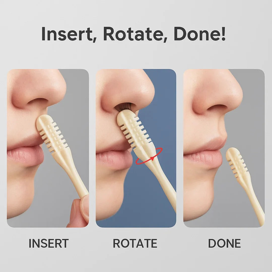 Nose Hair Trimmer with 360-Degree Rotating Head and Handheld  Grip