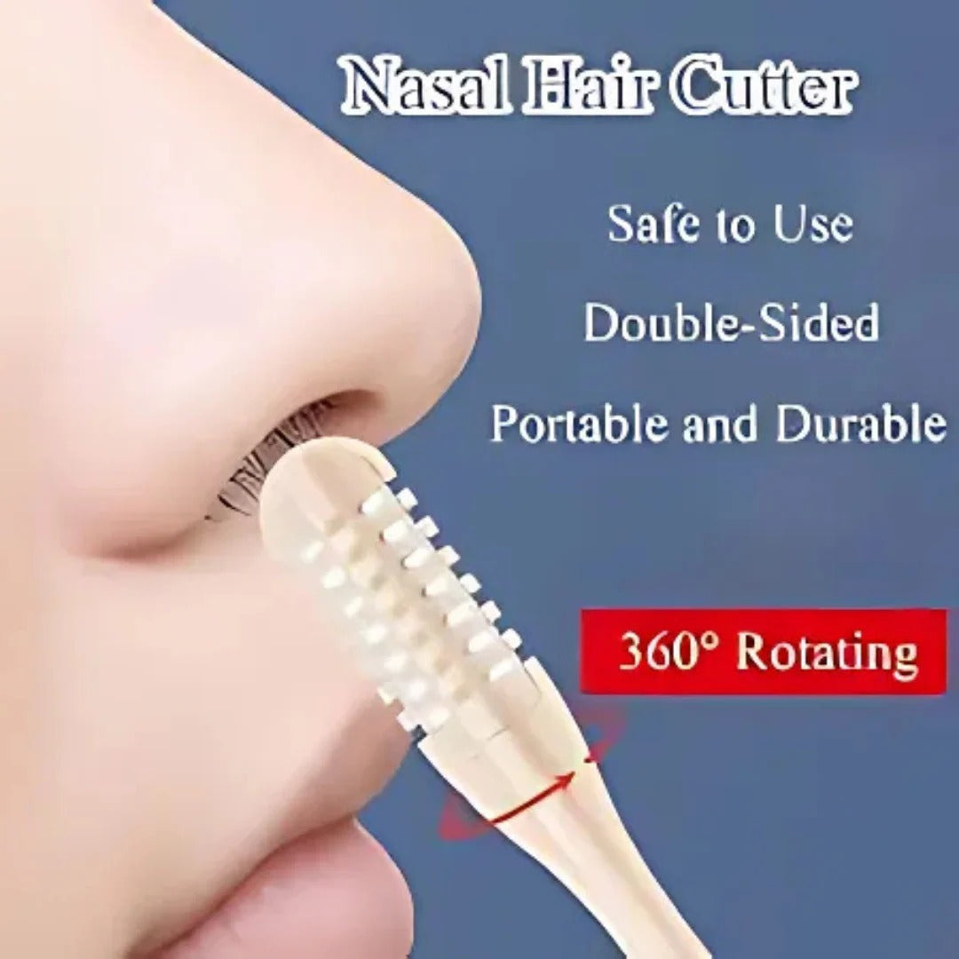 Nose Hair Trimmer with 360-Degree Rotating Head and Handheld  Grip