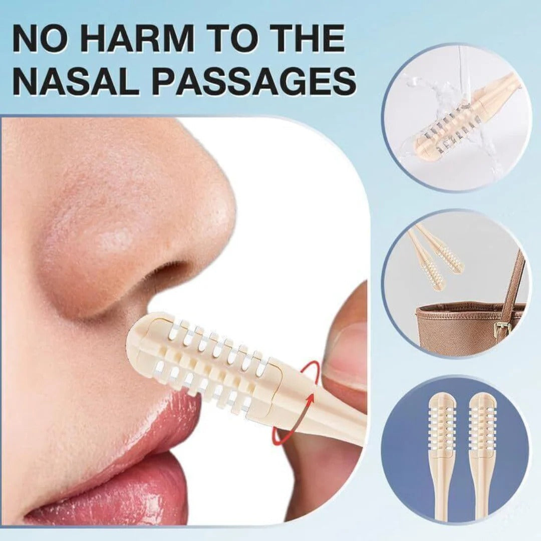 Nose Hair Trimmer with 360-Degree Rotating Head and Handheld  Grip