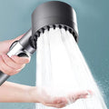 Pressure-Boosting Shower Head with 9-Layer Filter and Pause Button, Micro-Perforated Spray