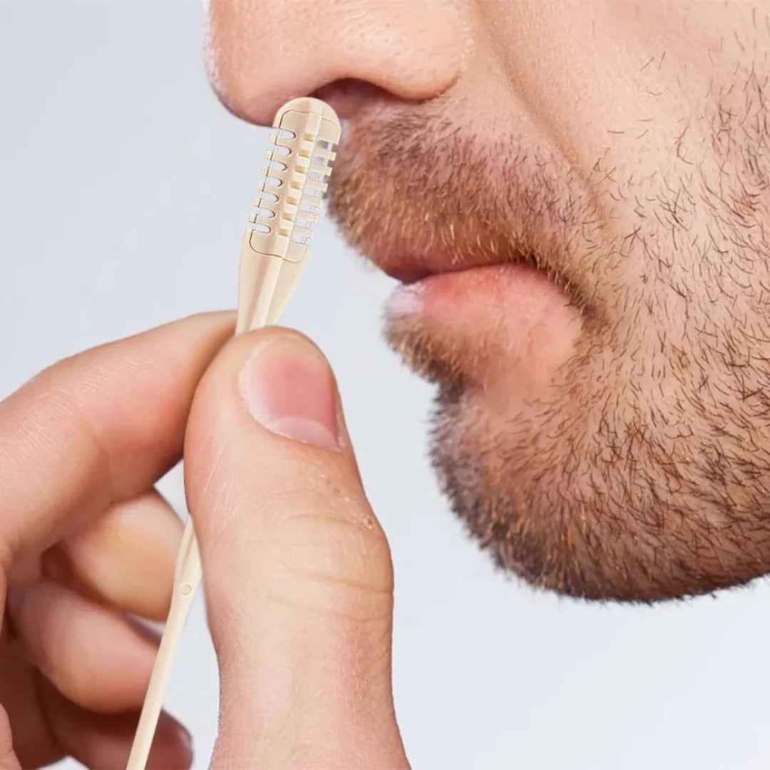 Nose Hair Trimmer with 360-Degree Rotating Head and Handheld  Grip