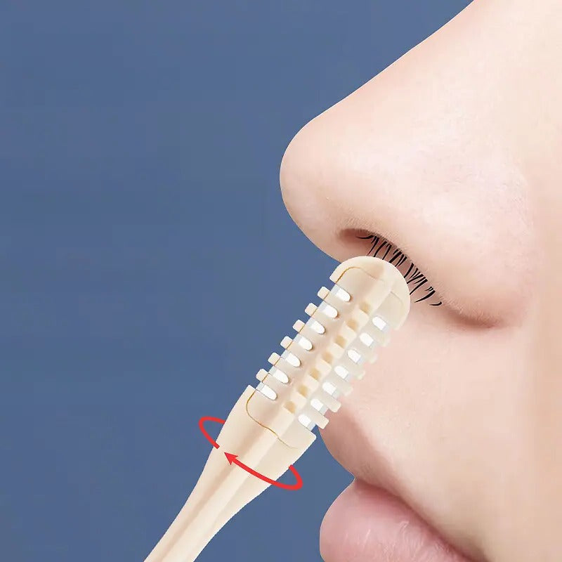 Nose Hair Trimmer with 360-Degree Rotating Head and Handheld  Grip