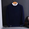 Men's Cashmere-Feel Sweater with Crewneck and Tailored Silhouette, Lightweight Layering
