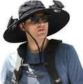 Lightweight Adjustable Sun Hat with Dual Cooling Fans for Outdoor Use