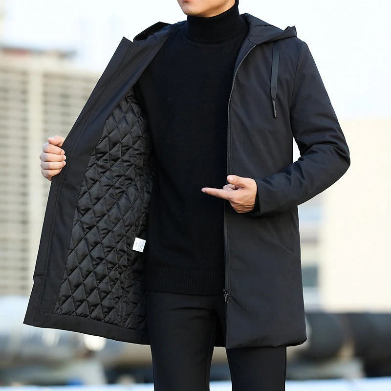 Insulated Winter Parka with Wind and Moisture Resistant Shell, Adjustable Fit