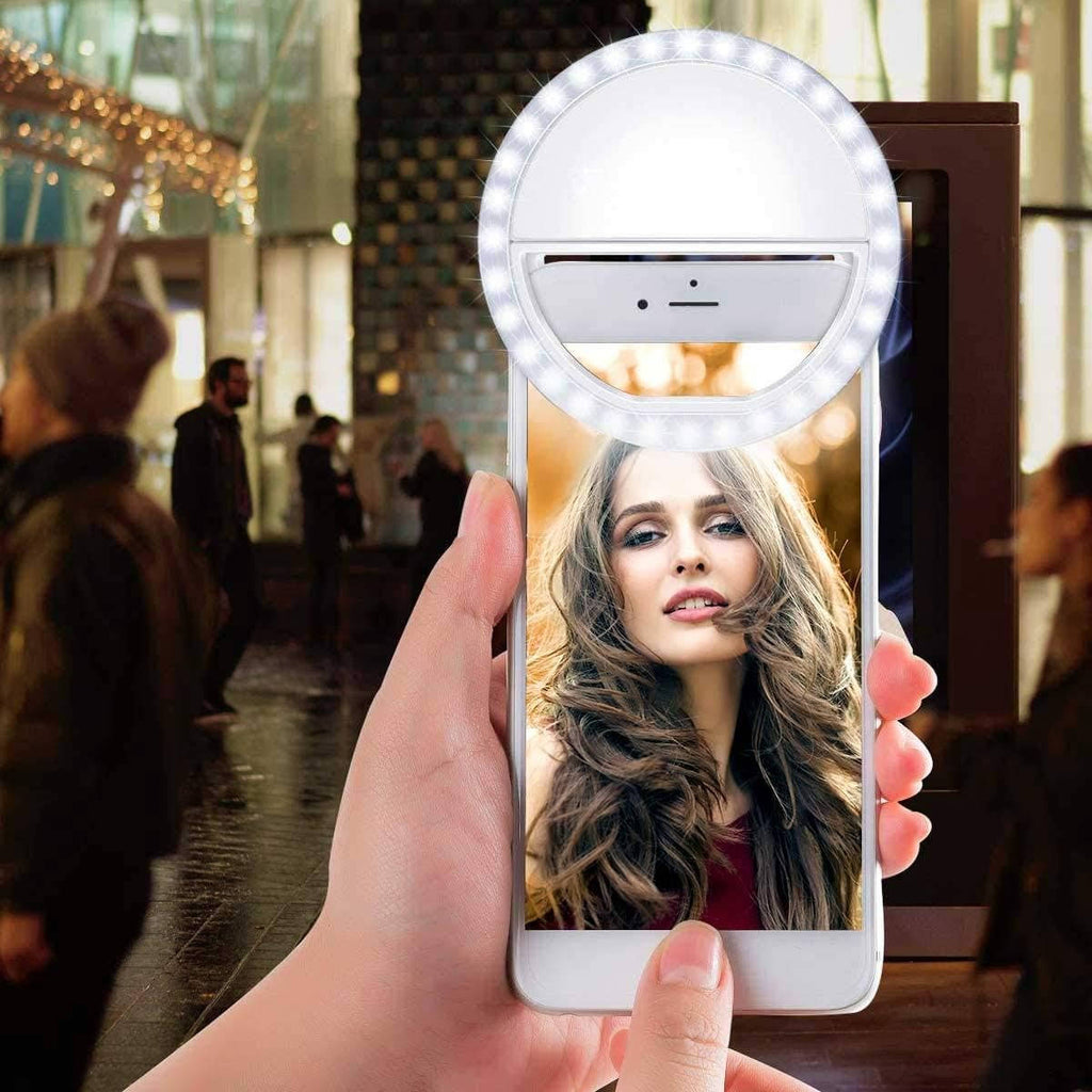 Portable Selfie Ring Light, Adjustable LED Lighting for Photos, Videos and Makeup