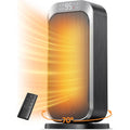 Quiet Portable Space Heater, Electric Indoor Heater with Remote Control for Home, Office and Bedroom