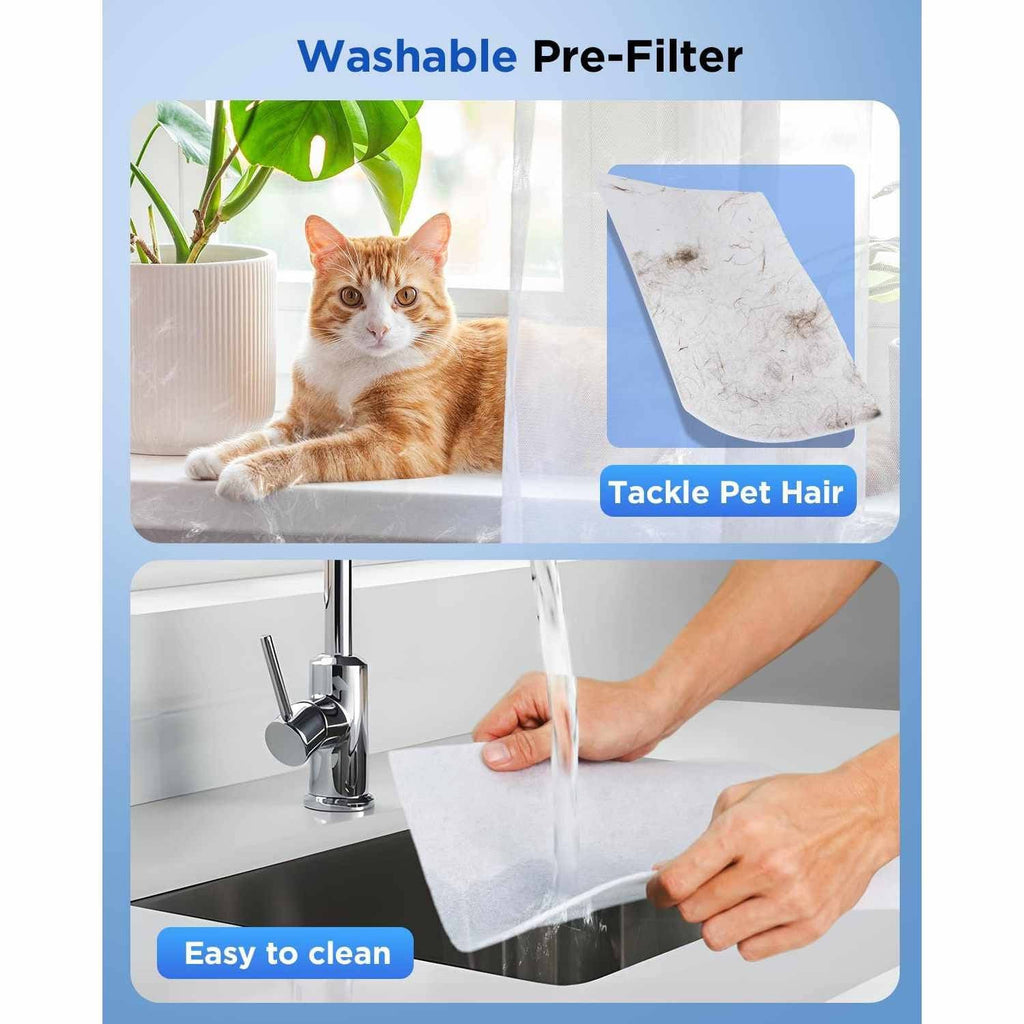 Pets Air Purifiers for Home Large Room up to 2200sq.ft, Quality Sensor, For hair allergies and asthma