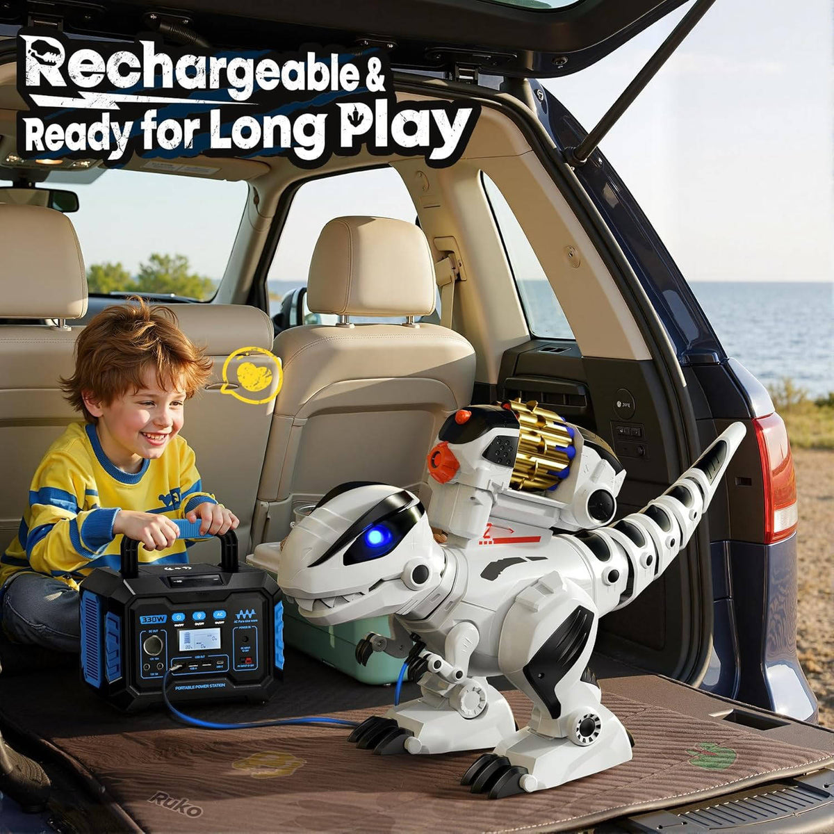 Programmable Interactive Dinosaur Toy with Sound Effects