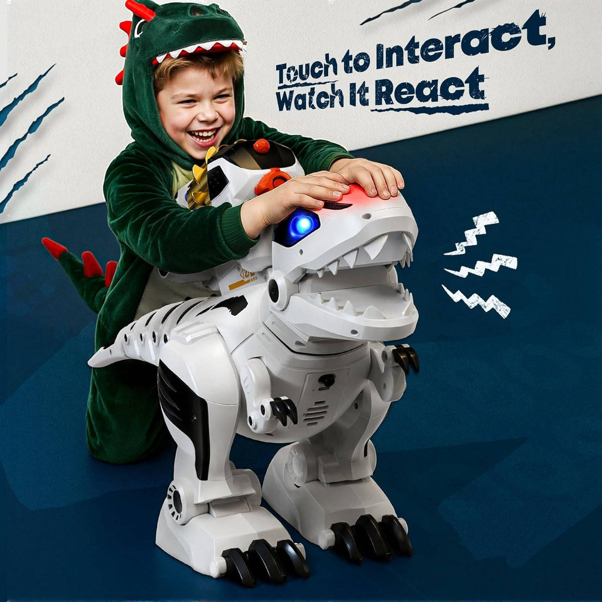 Programmable Interactive Dinosaur Toy with Sound Effects