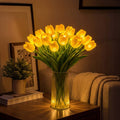 LED Tulip Night Light with Artificial Flowers for Home Decor
