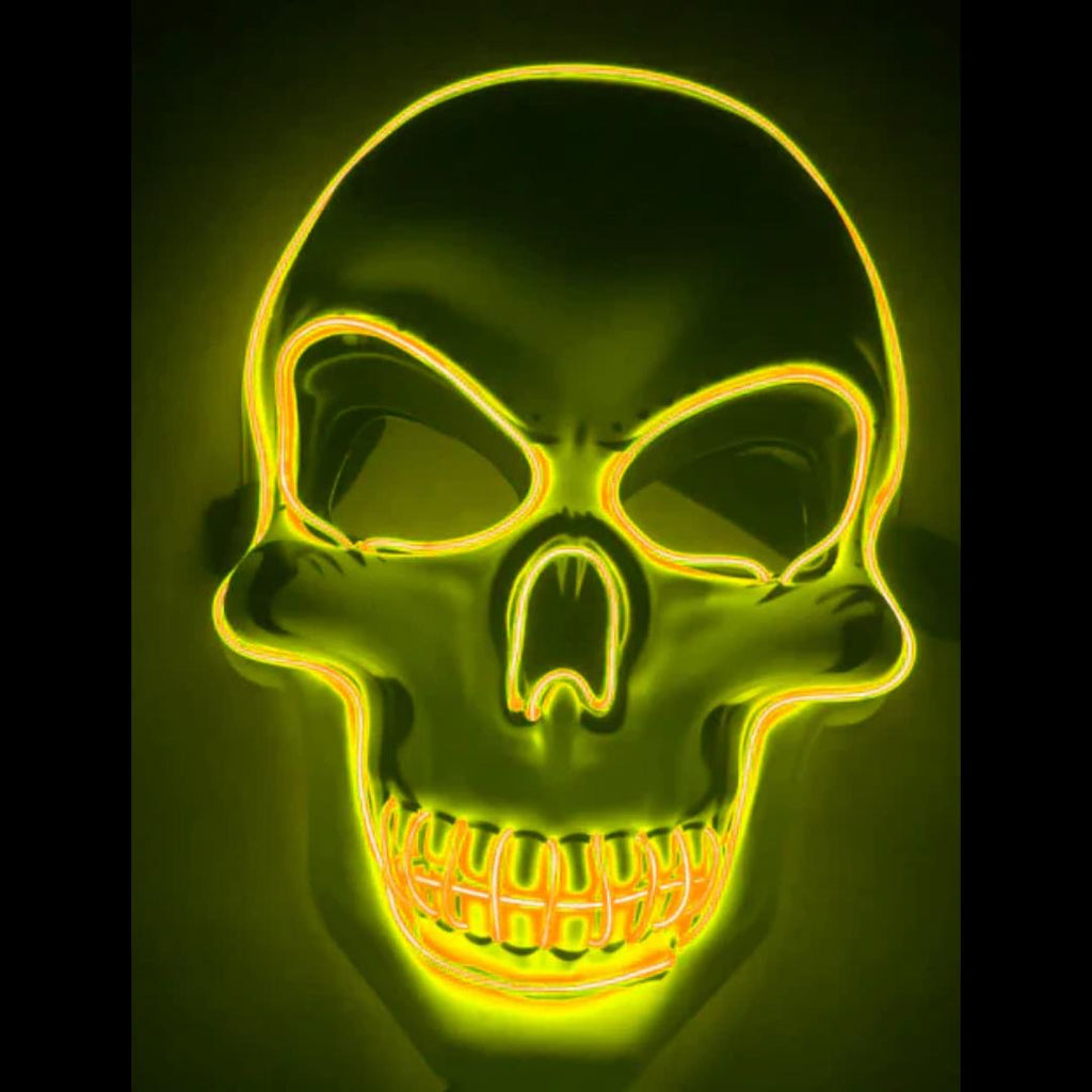 LED Skeleton Face Mask with Four Lighting Modes and Ten Color Options
