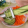 Julienne Peeler with Stainless Steel Blade and Non-Slip Ergonomic Handle, Protective Cap