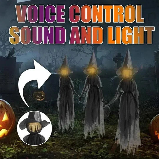 Lighted Halloween Witch Stake for Outdoor Halloween Decorations