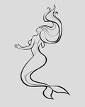 Mermaid Design Temporary Tattoo with Pigment Transfer, 14-Day  Wear