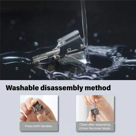 Precision Stainless Steel Manual Nose Hair Trimmer for Men