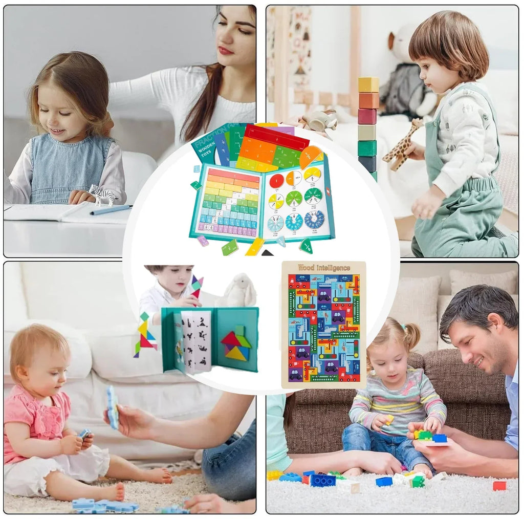 Magnetic Fraction Learning Book with Visual Models for  Kids