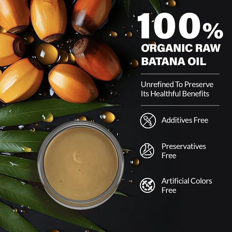 Organic Raw Batana Oil for Hair Growth and Hair Loss Prevention