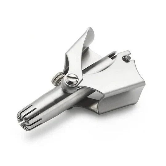 Precision Stainless Steel Manual Nose Hair Trimmer for Men