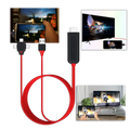Mobile Screen to TV HDMI Adapter with Three Device Tips and Power Cable