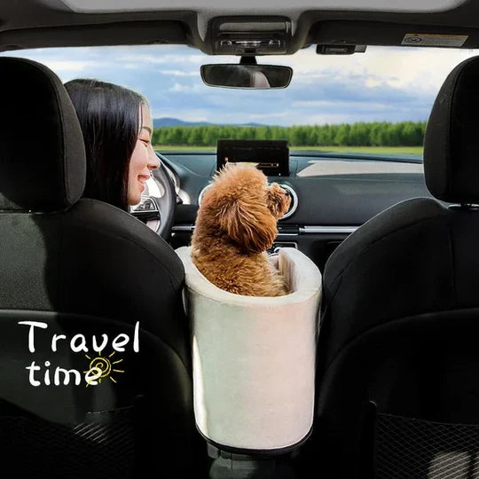 Pet Armrest Safety Seat, Car Seat Travel Bag for Small Dogs and Cats