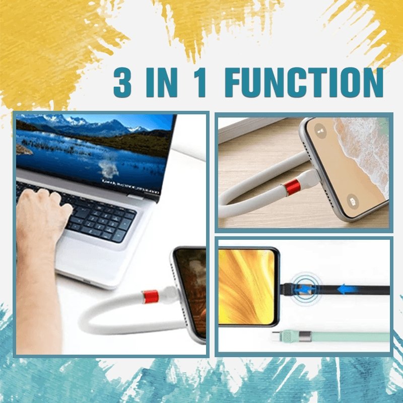 Multi-Function Charging Cable with Adjustable Phone Stand and Data  Transfer