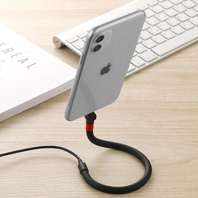 Multi-Function Charging Cable with Adjustable Phone Stand and Data  Transfer