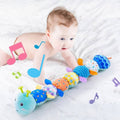 Plush Caterpillar Toy with Musical Sounds and Tactile Segments for  Infants