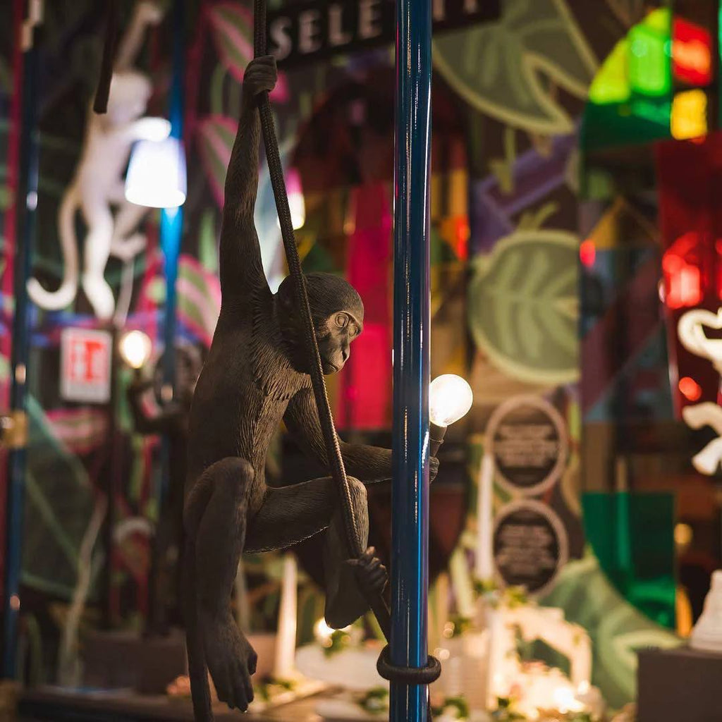 Monkey Pendant Light, Sculptural Hanging Lamp for Indoor Spaces