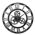 Industrial Wall Clock, Vintage Mechanical Design for Home or Office