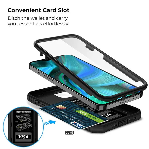 Phone Case with Magnetic Kickstand and Camera Slider for Models  12-16
