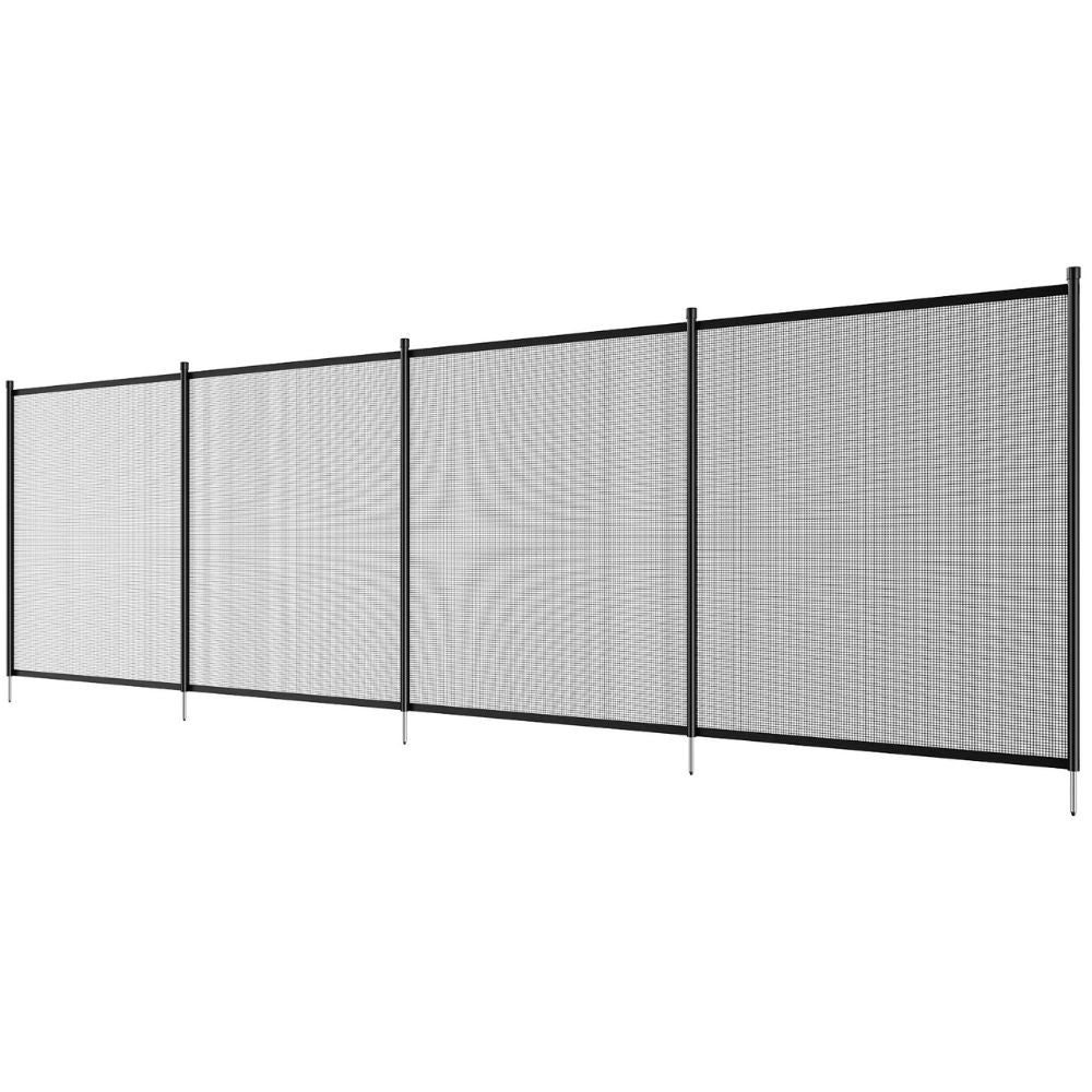 Pool Safety Fence with Rust Resistant Poles and Teslin PVC Mesh  Panels