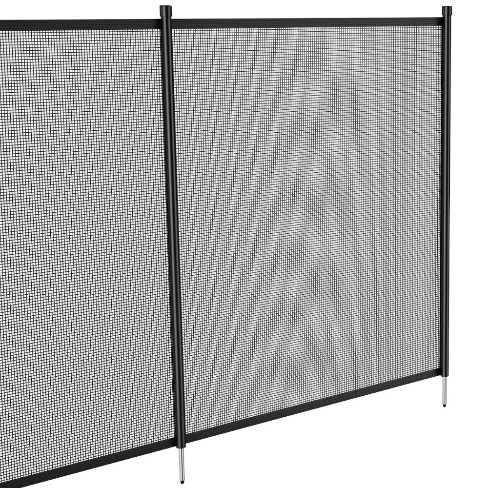 Pool Safety Fence with Rust Resistant Poles and Teslin PVC Mesh  Panels