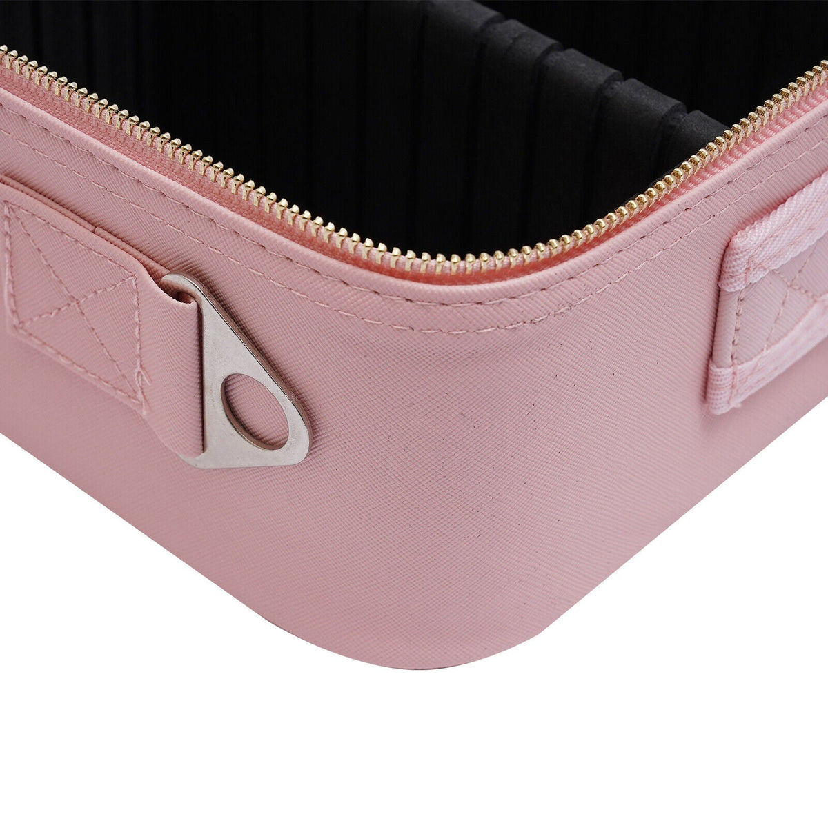 Makeup Organizer Case with Adjustable LED Mirror and Multiple Storage Compartments