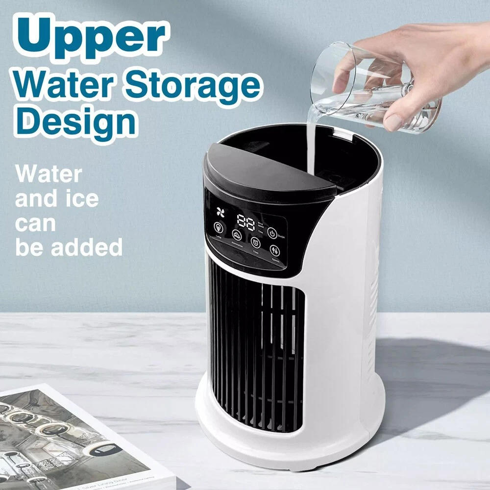 Portable Air Cooler with Automatic Swing and Cotton Filtration, 8-Hour  Runtime
