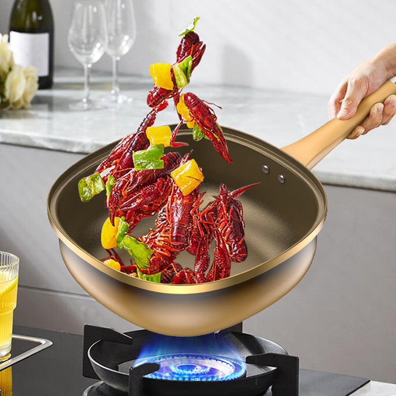 Nonstick Titanium Ceramic Pot with Iron Core Base and Glass Lid,  30cm