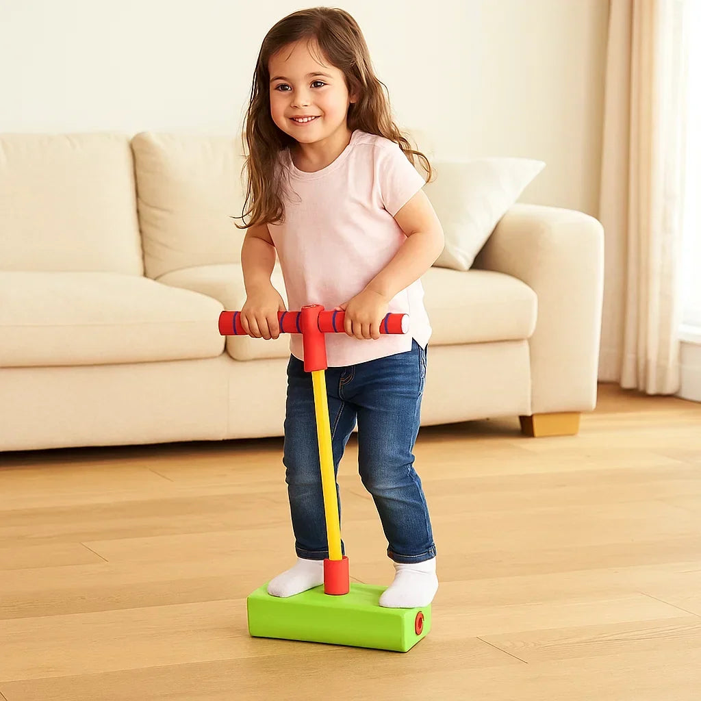 Pogo Jumper with Foam Base and Secure Handle for Kids Indoor Outdoor Play
