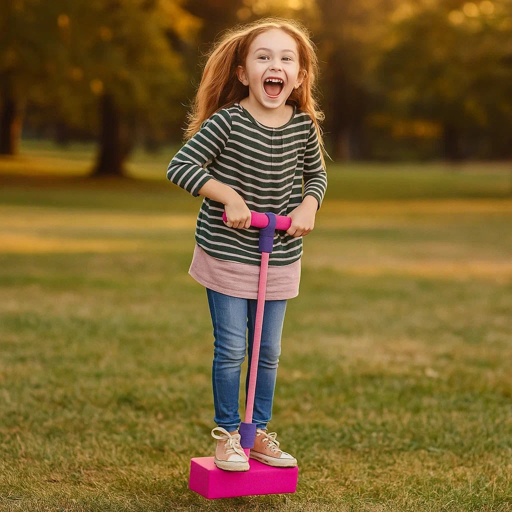 Pogo Jumper with Foam Base and Secure Handle for Kids Indoor Outdoor Play