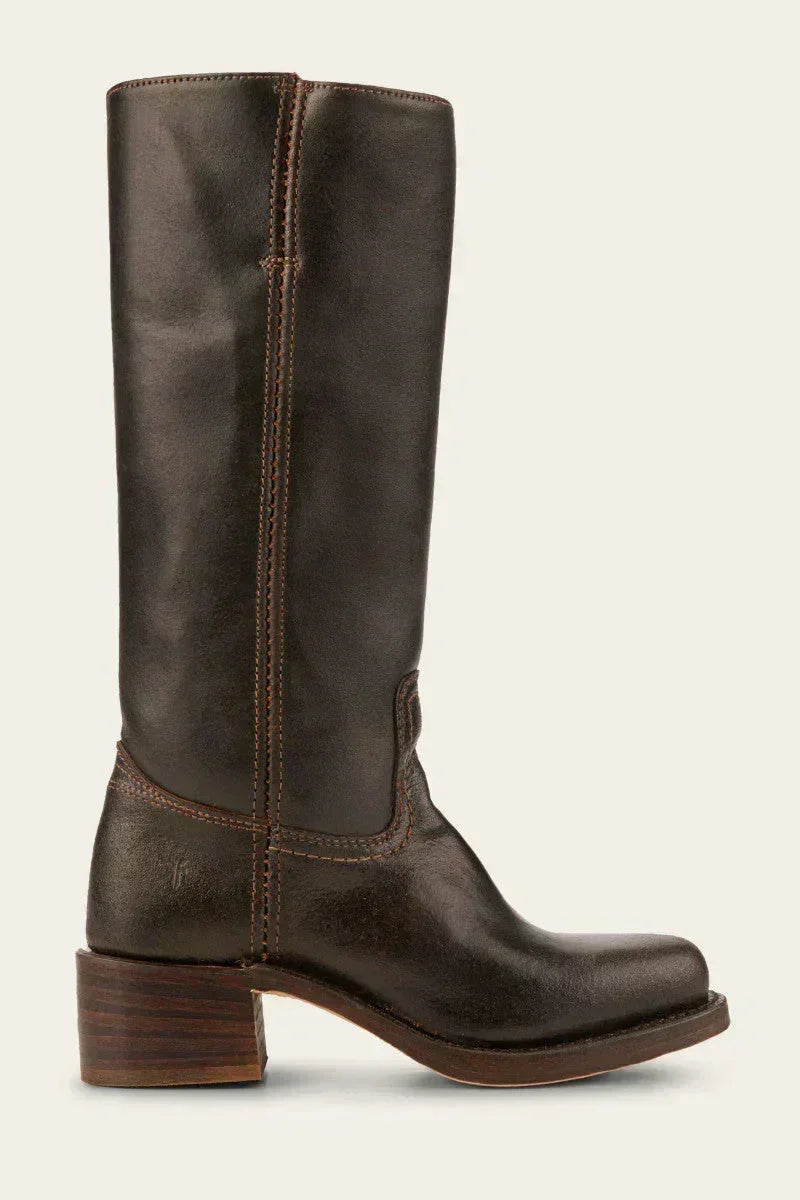 Mid Calf Block Heel Boots with Side Zip and Structured Upper, Closed Toe