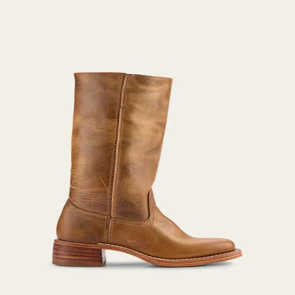 Mid Calf Block Heel Boots with Side Zip and Structured Upper, Closed Toe